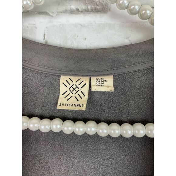 ARTISAN NY Suede Look Waterfall Vest Women’s Size Medium - Picture 3 of 7